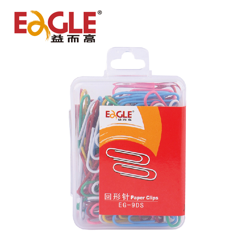 100粒28mm彩色回形针PP盒